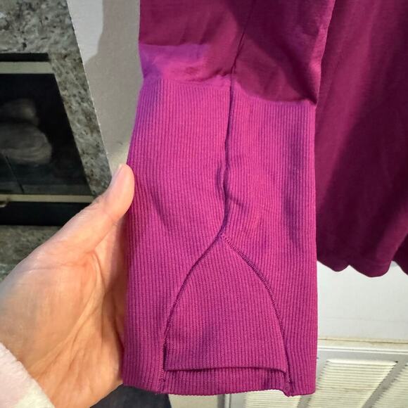 Lululemon Swiftly Tech Long-Sleeve Shirt 2.0 Waist Length Raspberry Activewear - Picture 5 of 6